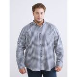 Lc Waikiki Yeni Sezon Büyük Beden Regular Fit Uzun Kollu Ekose Erkek Gömlek - 4XL - Lacivert