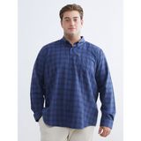 Lc Waikiki Yeni Sezon Büyük Beden Regular Fit Uzun Kollu Ekose Erkek Gömlek - İndigo - 6XL
