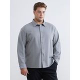 Lc Waikiki Yeni Sezon Büyük Beden Regular Fit Uzun Kollu Erkek Gömlek - 2XL - Gri