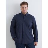 Lc Waikiki Yeni Sezon Büyük Beden Regular Fit Uzun Kollu Erkek Gömlek - 4XL - Lacivert