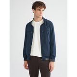Lc Waikiki Yeni Sezon Büyük Beden Standart Kalıp Dik Yaka Erkek Mont - Indigo - 4XL