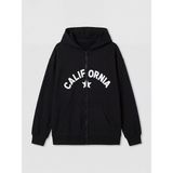 Lc Waikiki Yeni Sezon California Baskılı Kız Çocuk Kalın Fermuarlı Sweatshirt - Yeni Siyah - 6 - 8 Yaş
