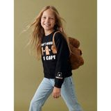 Lc Waikiki Yeni Sezon Capyfun Baskılı Kız Çocuk Kalın Sweatshirt - Siyah - 10 - 11 Yaş