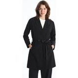 Lc Waikiki Yeni Sezon Ceket Yaka Kadın Trençkot - Siyah - 44