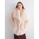 Lc Waikiki Yeni Sezon Ceket Yaka Oversize Kadın Kürk Mont - 38 - Pembe
