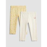 Lc Waikiki Yeni Sezon Çiçekli Kız Çocuk 3/4 Boy Tayt 2'li - 3 - 4 Yaş