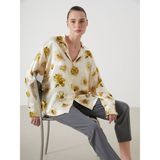 Lc Waikiki Yeni Sezon Çiçekli Oversize Kadın Gömlek - Yeşil