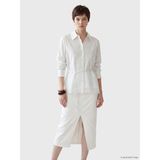 Lc Waikiki Yeni Sezon Çizgili Dantel Detaylı Kadın Gömlek - 50 - Mavi Çizgili