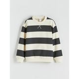 Lc Waikiki Yeni Sezon Çizgili Erkek Bebek Sweatshirt - Bej - 1 - 2 Yaş