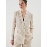 Lc Waikiki Yeni Sezon Çizgili Kadın Blazer Ceket - 42 - Bej