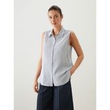 Lc Waikiki Yeni Sezon Çizgili Kadın Gömlek - 46 - Indigo
