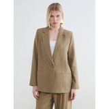 Lc Waikiki Yeni Sezon Çizgili Keten Karışımlı Kadın Blazer Ceket - XS