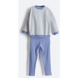 Lc Waikiki Yeni Sezon Çizgili Kız Bebek Sweatshirt ve Tayt 2'li - 2 - 3 Yaş - Mor