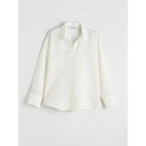 Lc Waikiki Yeni Sezon Çizgili Oversize Kadın Gömlek - 3XL - Ekru