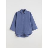Lc Waikiki Yeni Sezon Çizgili Oversize Kadın Gömlek - 42 - Indigo