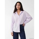 Lc Waikiki Yeni Sezon Çizgili Oversize Kadın Gömlek - Lila