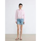 Lc Waikiki Yeni Sezon Çizgili Oversize Oxford Kadın Gömlek - 2XL - Pembe