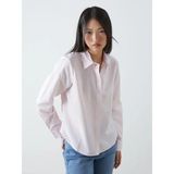 Lc Waikiki Yeni Sezon Çizgili Oxford Kadın Gömlek - XS - Pembe