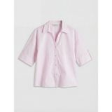 Lc Waikiki Yeni Sezon Çizgili Poplin Kadın Gömlek - 44 - Pembe