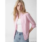 Lc Waikiki Yeni Sezon Çizgili Poplin Kadın Gömlek - XS - Pembe