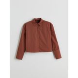 Lc Waikiki Yeni Sezon Crop Kadin Gomlek - S5Q276Z8 - Kahverengi - 44