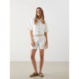 Lc Waikiki Yeni Sezon Crop Kadın Jean Gömlek - XL - Beyaz