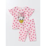 Lc Waikiki Yeni Sezon Daisy Duck Baskılı Kız Bebek Tişört ve Eşofman Altı 2'li - 3 - 6 Ay - Pembe