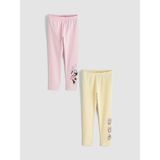 Lc Waikiki Yeni Sezon Daisy Duck Baskılı Kız Çocuk Tayt 2'li - Sarı - 1 - 2 Yaş