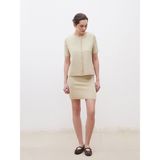 Lc Waikiki Yeni Sezon Dar Fit Triko Mini Etek - Bej