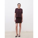 Lc Waikiki Yeni Sezon Dar Fit Triko Mini Etek - Bordo