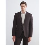 Lc Waikiki Yeni Sezon Dar Kalıp Erkek Blazer Ceket - 56 - Kahverengi