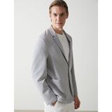 Lc Waikiki Yeni Sezon Dar Kalıp Erkek Blazer Ceket - Gri - 2XL