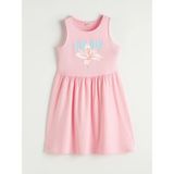 Lc Waikiki Yeni Sezon Desenli Kız Çocuk Elbise - Pembe - 11 - 12 Yaş