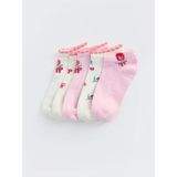 Lc Waikiki Yeni Sezon Desenli Kız Çocuk Patik Çorap 5'li - 27 - 29 - Açık Pembe