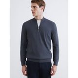 Lc Waikiki Yeni Sezon Dik Yaka Erkek Triko Kazak - Antrasit - XL