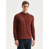 Lc Waikiki Yeni Sezon Dik Yaka Erkek Triko Kazak - Kahverengi - 2XL