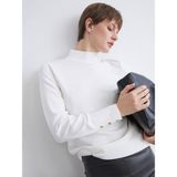 Lc Waikiki Yeni Sezon Dik Yaka Kadın Triko Kazak - Ekru - 2XL