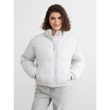 Lc Waikiki Yeni Sezon Dik Yaka Oversize Kadın Şişme Mont - Gri