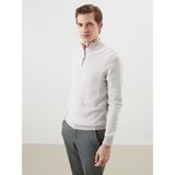 Lc Waikiki Yeni Sezon Dik Yaka Uzun Kollu Erkek Triko Kazak - Bej - 2XL