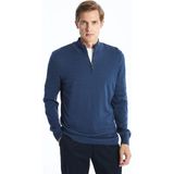 Lc Waikiki Yeni Sezon Dik Yaka Uzun Kollu Erkek Triko Kazak - İndigo - 2XL