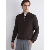 Lc Waikiki Yeni Sezon Dik Yaka Uzun Kollu Erkek Triko Kazak - Kahverengi - XL