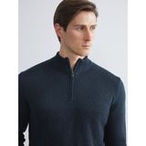 Lc Waikiki Yeni Sezon Dik Yaka Uzun Kollu Erkek Triko Kazak - Turuncu - 3XL