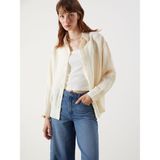 Lc Waikiki Yeni Sezon Dokulu Oversize Kadın Gömlek - 2XL - Bej