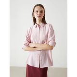 Lc Waikiki Yeni Sezon Dokulu Oversize Kadın Gömlek - M - L - Pembe