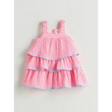 Lc Waikiki Yeni Sezon Ekose Kız Çocuk Keten Karışımlı Elbise - 9 - 12 Ay - Pembe