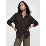Lc Waikiki Yeni Sezon Ekose Oversize Kadın Gömlek - 2XL - Kahverengi