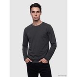 Lc Waikiki Yeni Sezon Erkek Uzun Kollu Penye Tişört - Antrasit - 2XL