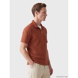 Lc Waikiki Yeni Sezon Fermuarlı Polo Yaka Erkek Tişört - Yanık Turuncu - 2XL