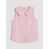 Lc Waikiki Yeni Sezon Fırfırlı Bebe Yaka Ekose Poplin Kadın Gömlek - XS - Pembe