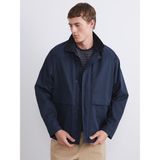 Lc Waikiki Yeni Sezon Fitilli Kadife Yakalı Erkek Ince Mont - Lacivert - 2XL